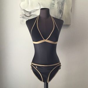 Ralph Lauren bikini Black and Tan